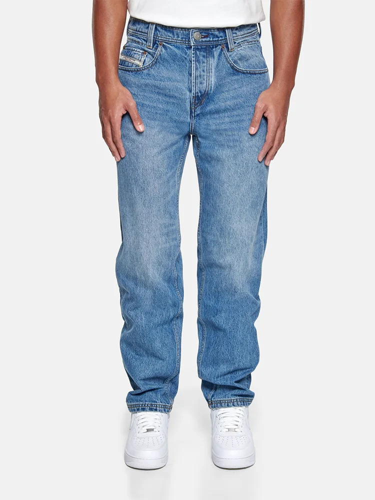 

Мужские джинсы Waed из чистого хлопка, свободного прямого кроя, плотные, осенне-зимние, повседневные, удобные, без стрейча