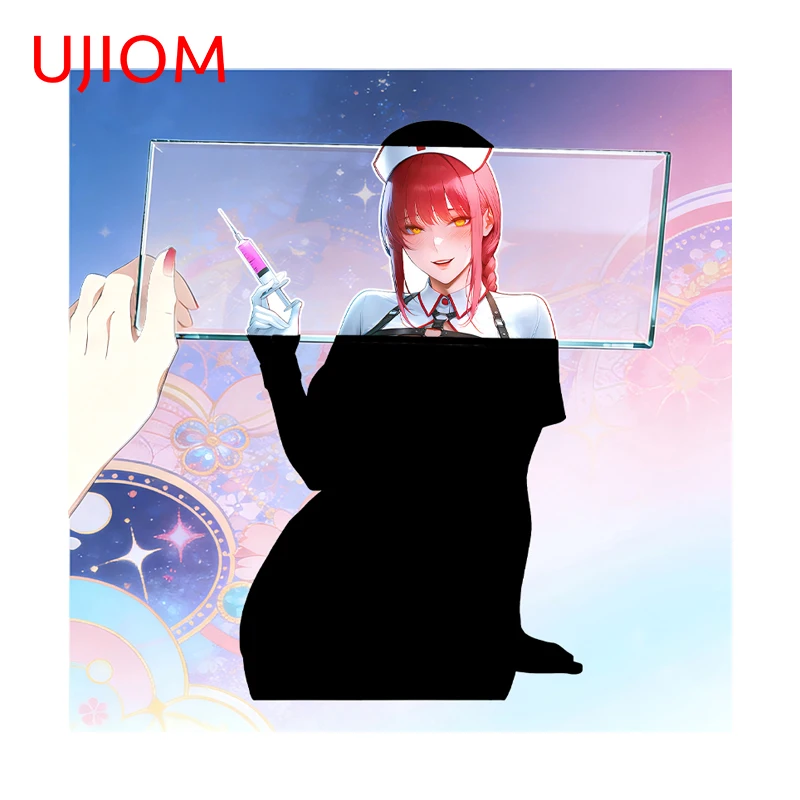 UJIOM Nurse Makima Wall Sticker Exquisite Computer Case Occlusion Scratch Graffiti Decal Game Room Sunscreen Decorations