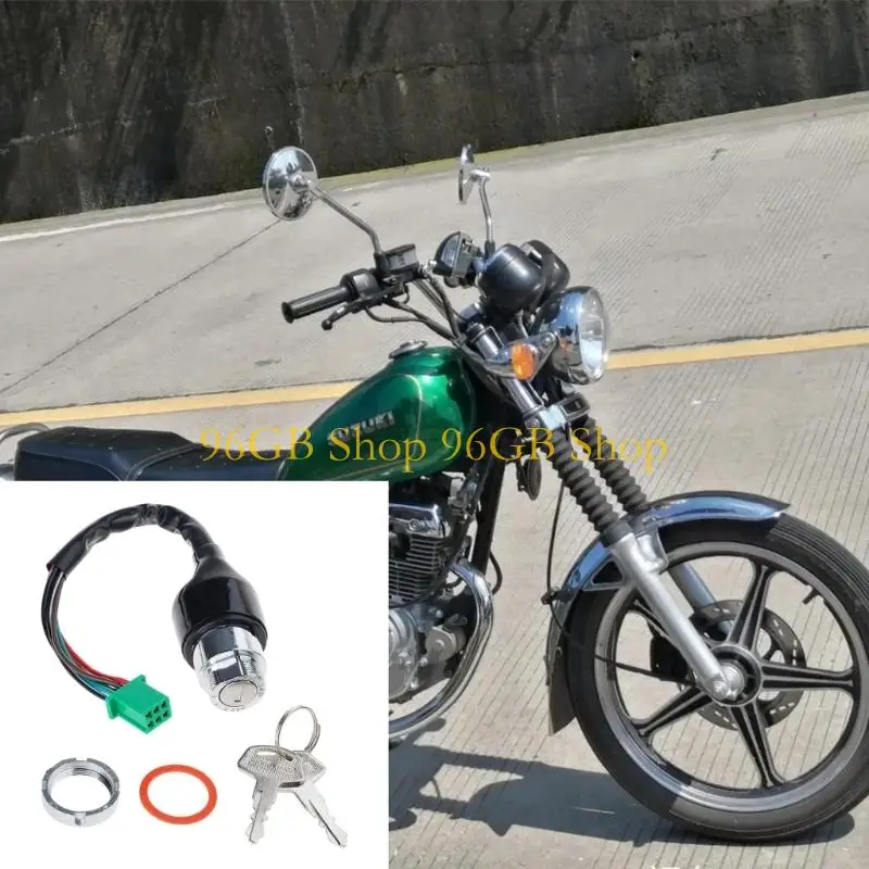 96GB Motorcycle Starter Switches Motorcycle Ignition Security Lock Anti Corrosion Overload Feature for GN125