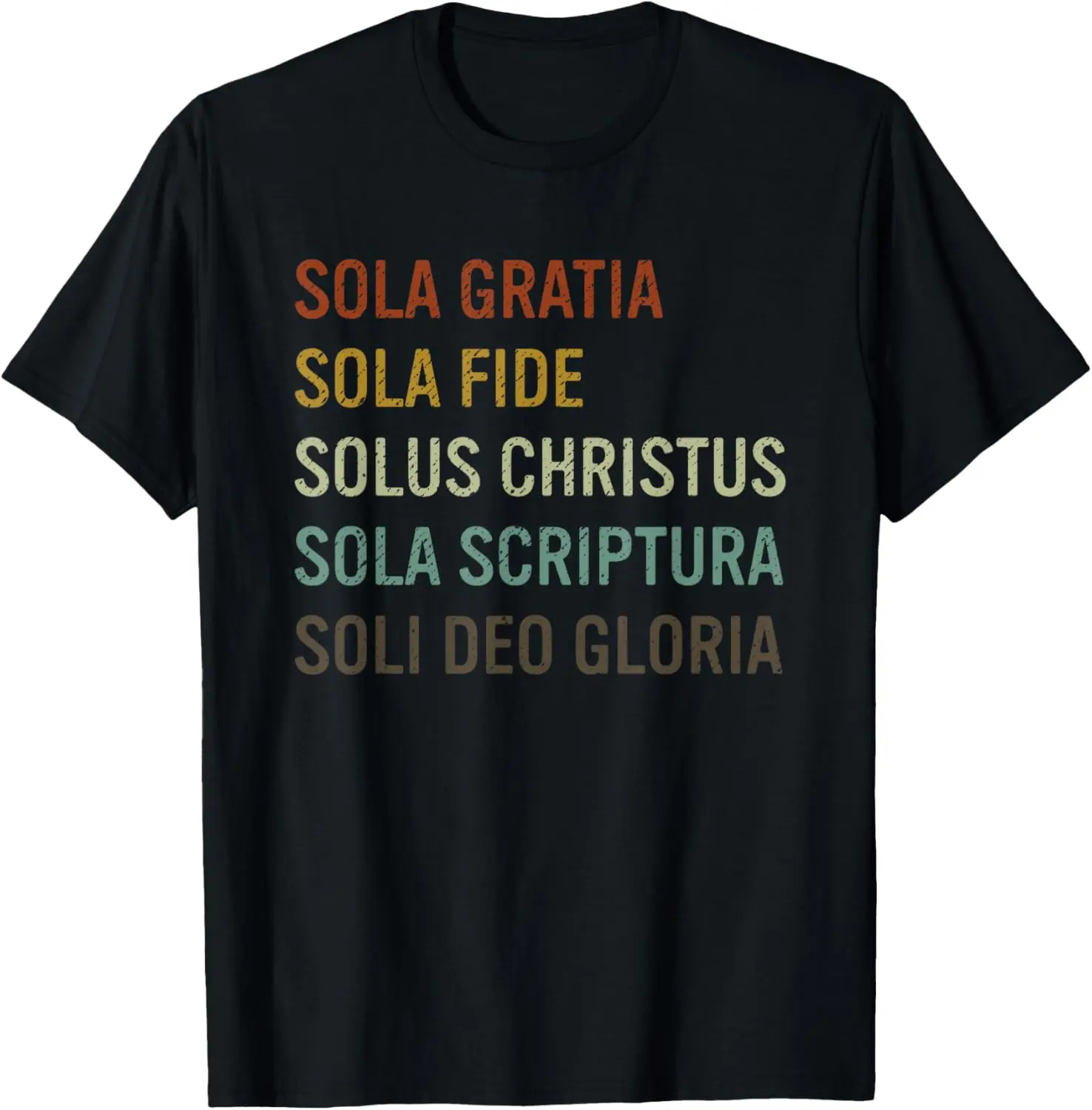 

Футболка в стиле ретро «5 Solas Scriptura», христианская Библия, теология