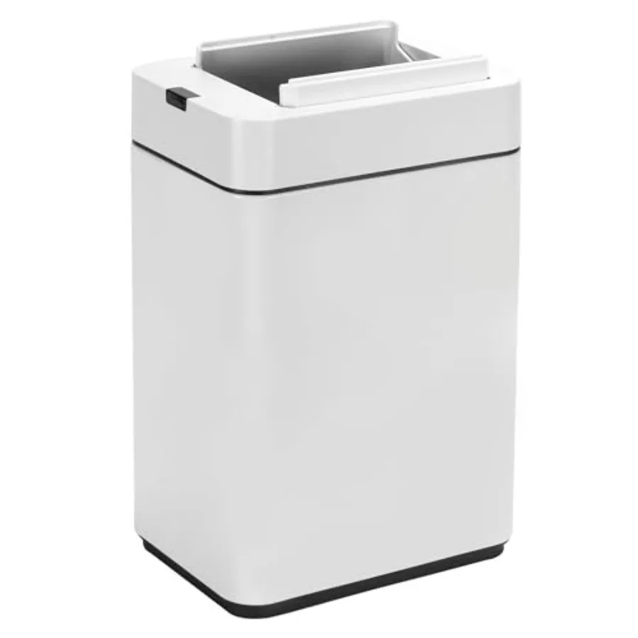 

Bathroom Trash Can with Lid 2.6 Gallon Smart Trash Can Slim Motion Sensor Garbage Can Automatic Stainless Steel Wastebasket Bat