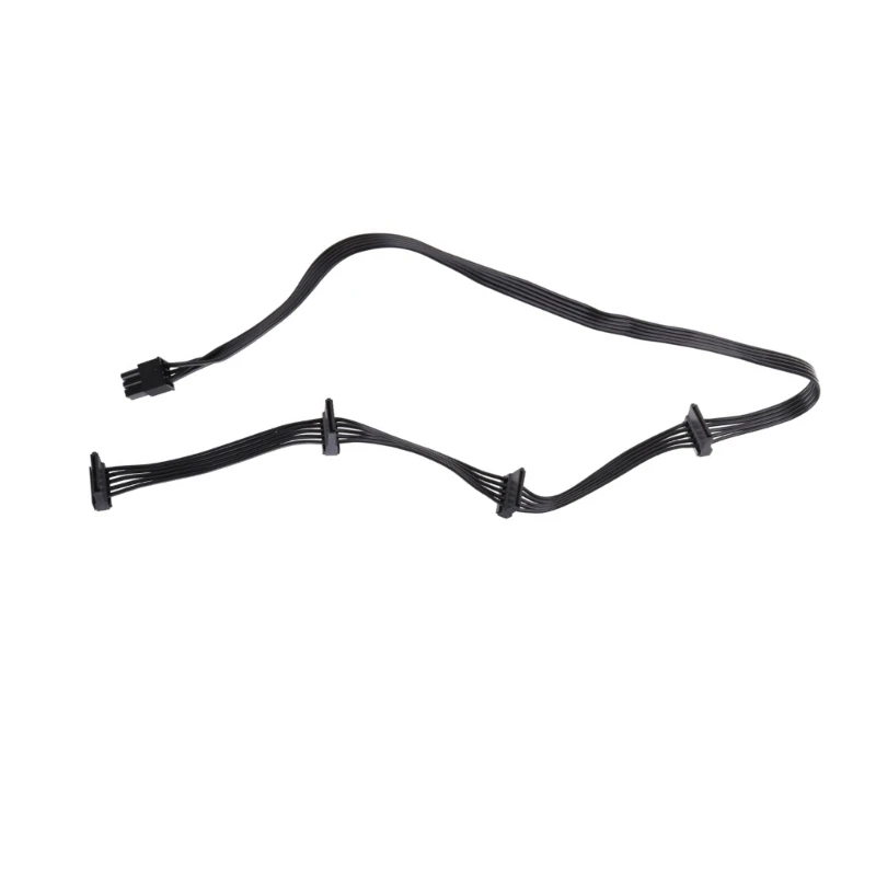 Kabel Modular Daya 6pin Siku Kabel Datar Hitam Kabel Modul PCIE 6P
