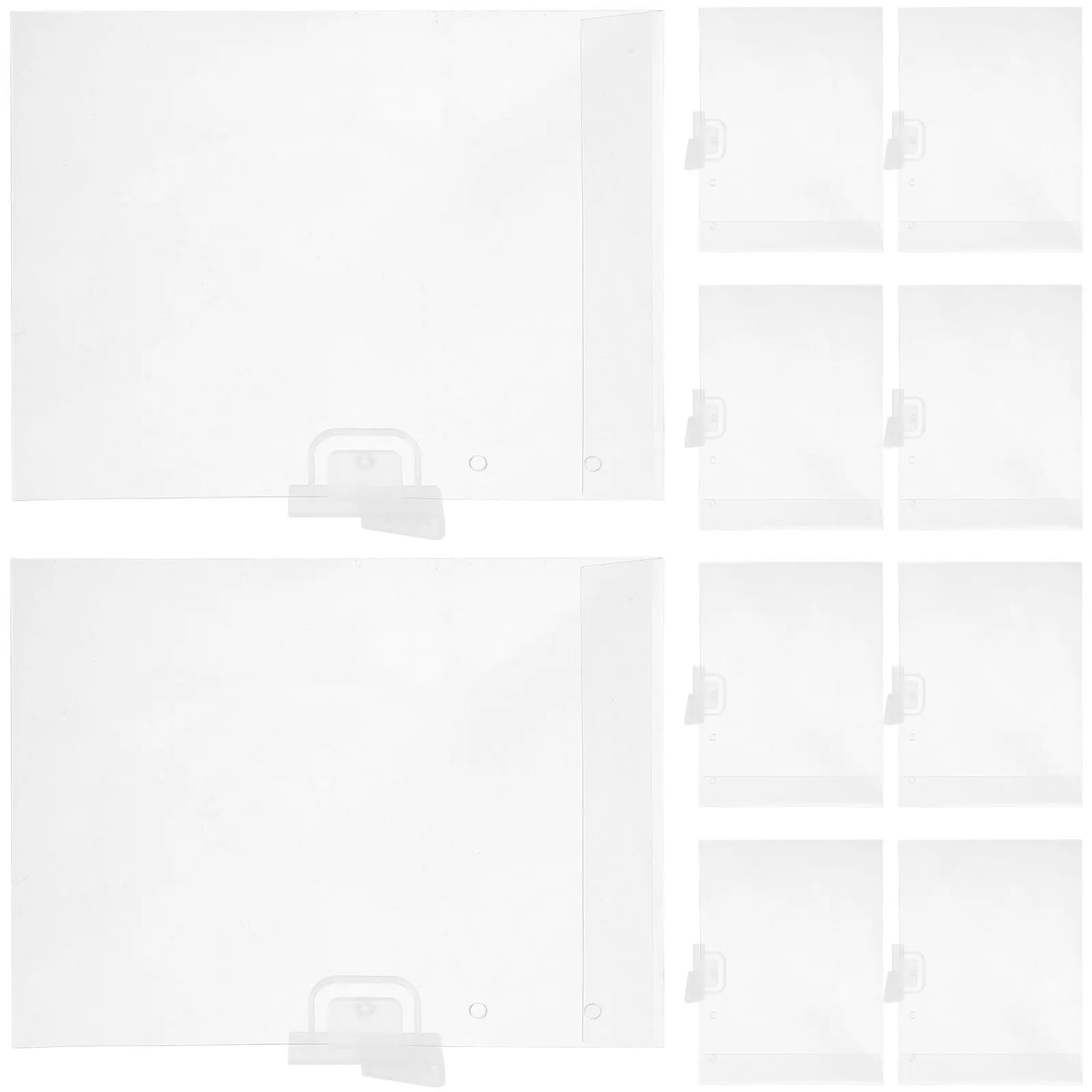 

10Pcs Label Holders Clear Sturdy PVC Price Card Holders Easy Insert Retail Shelf Display Sign Holder Store Price Tag Display