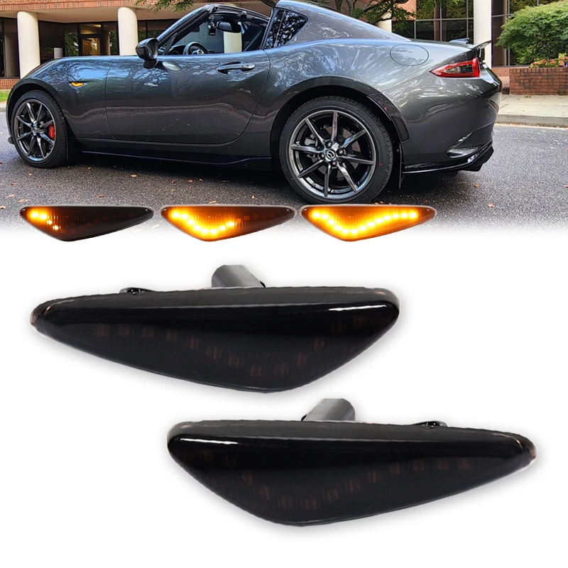 Flashing LED Side Fender Dynamic Turn Signal Light Marker Lamp For Mazda Miata MX5 ND RX-8 6 Atenza GH 2008-2012 5 Premacy CW