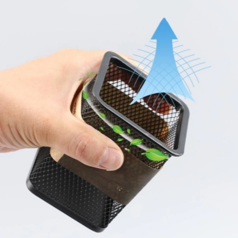 Thickened Pen Holder Storage Box Metal Mesh Large-capacity Office Storage Desktop Socket Student Study Supplies