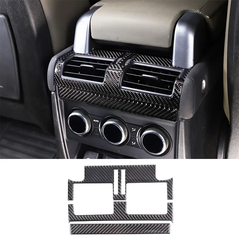 

For Land Rover Defender 90 110 130 2020-2024 Soft Carbon Fiber Car Back Row Air Outlet Trim Frame Cover Stickers Car Accessories