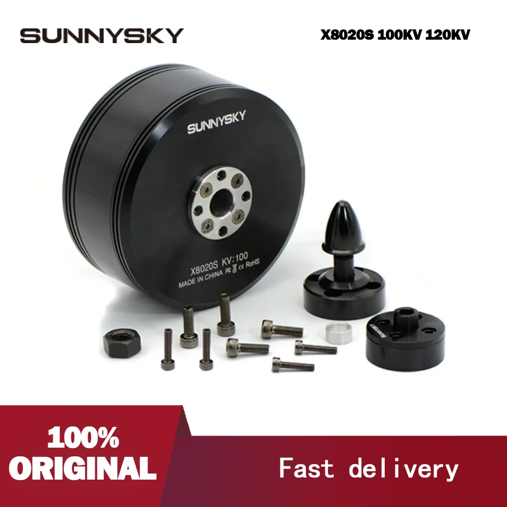 

Sunnysky X8020S 100KV 120KV 12S 10mm Shaft Brushless Motor Compatible 100A ESC For Multi-rotorsPlant Protection Machine UAV