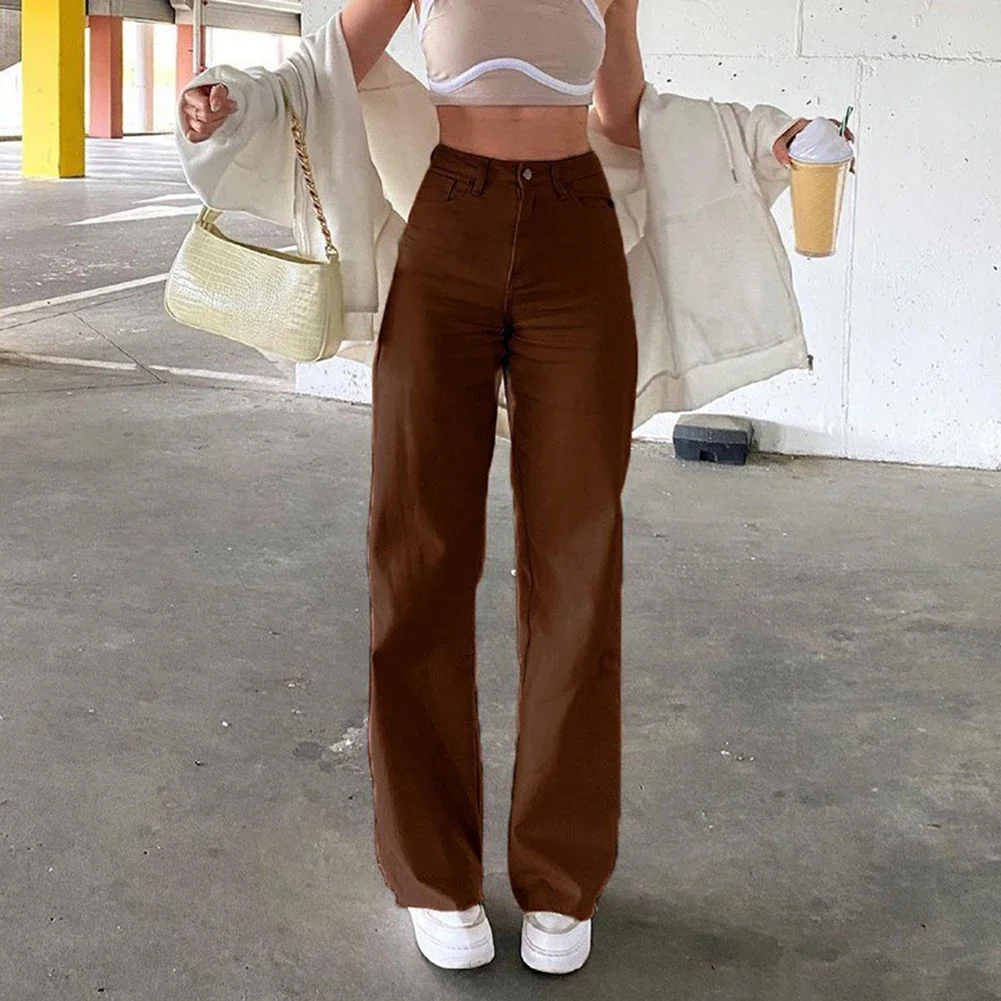 Autumn Style 2XL Black Women High Waist Pants Vintage Slim Jeans Slight Stretch Brand New Condition Casual Style