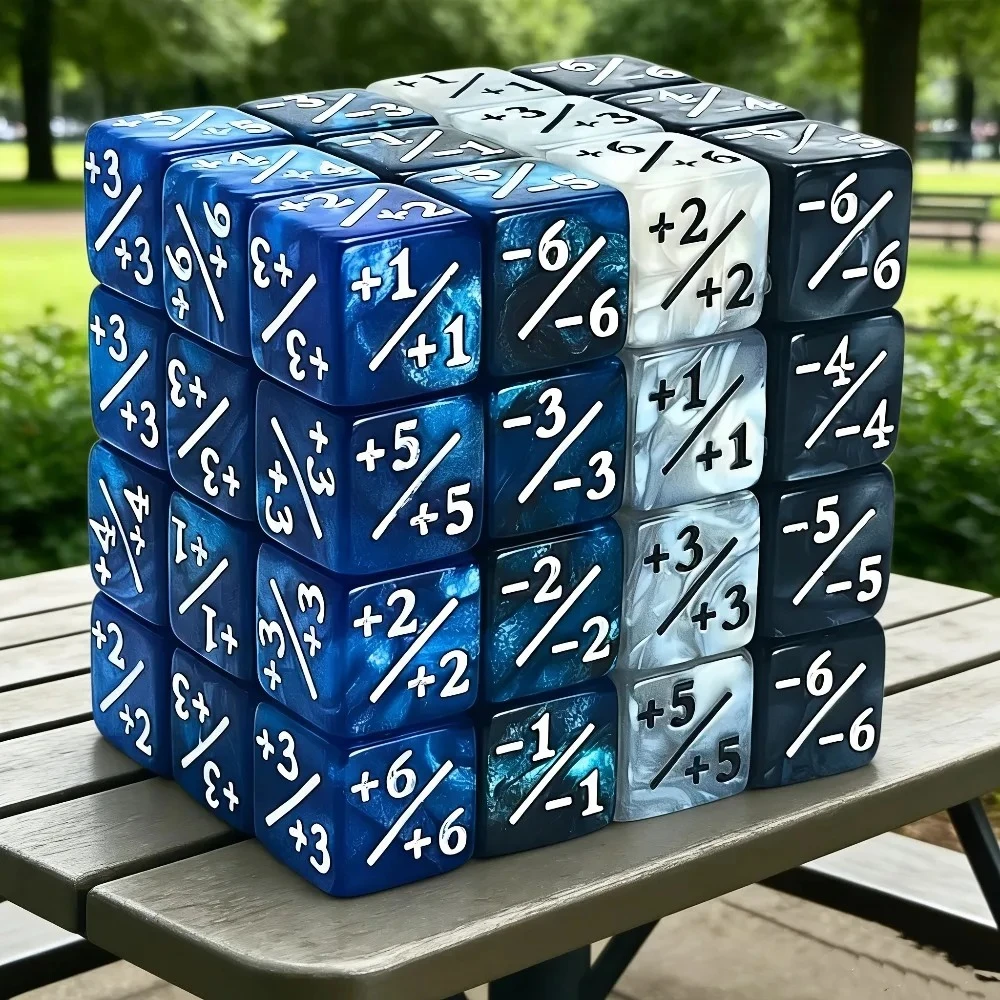 48pcs Premium Hexahedron Dice Set for Card Games - D6 Loyalty Counters, Essential Tabletop Gaming Accessories, Acrylic Material