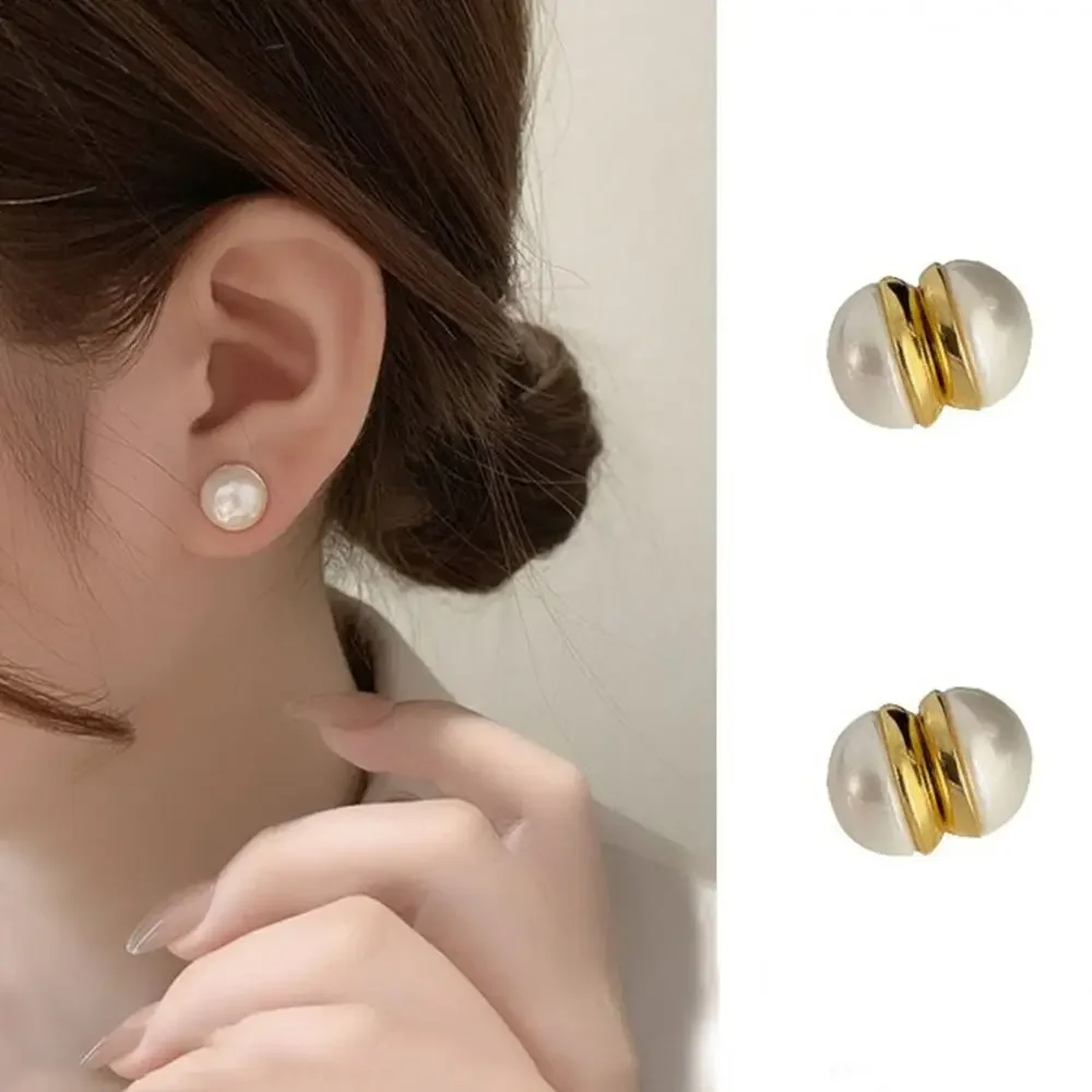 

피어New Luxury Fashion Magnetic Non-Pierced Ears Clip Earrings for Women Retro Fashion Earrings Jewelry Accessories Pearl Earrings