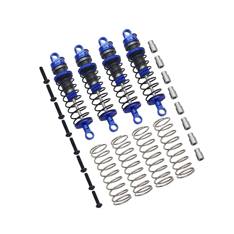 Hot Racing LTN56DP06 Threaded Aluminum Shocks Full Set (Blue, 4 pcs) for 1/18 Traxxas LaTrax Teton/Prerunner/Rally