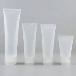 Mangueira de plástico com flip-aberto para cosméticos, lavagem facial, limpador facial, creme para as mãos, loção maquiagem, garrafa de viagem, 50 pçs/lote