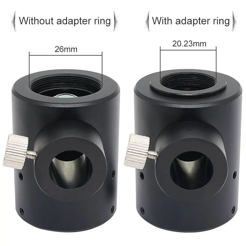 Half Reflection Half Transmission Lens Adapter for Monocular Coaxial Digital Microscope Adapter M26 mm/RMS 20.23 mm