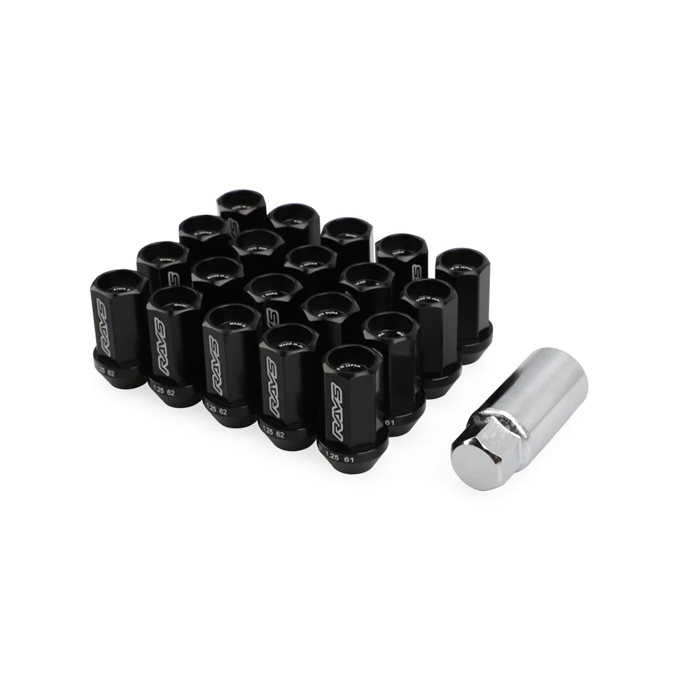 M12x1.5 M12x1.25 M14x1.5 19HEX Rays Side Nuts Wheel Lug Nuts Length 42mm With Alloy Aluminum 7075-t6