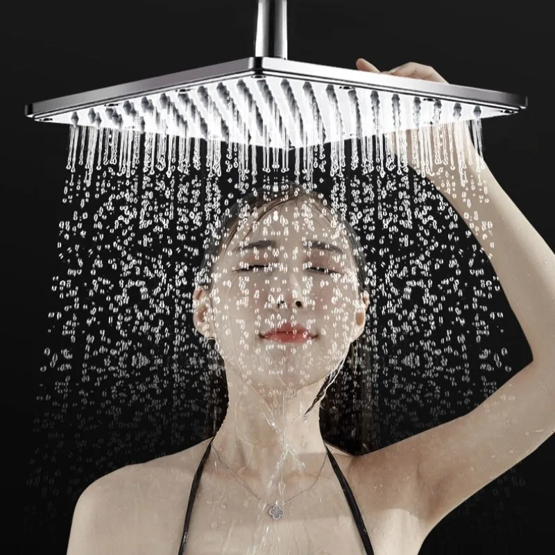 Wall Mounted All Copper Shower Head Set Classic with Three Levels of Modern Hot and Cold Water