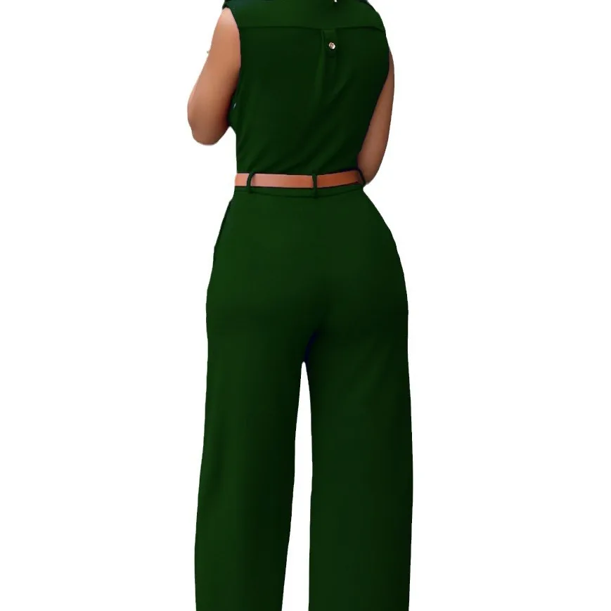 أزياء المرأة فضفاضة ضئيلة عارضة أكمام بذلة مع حزام