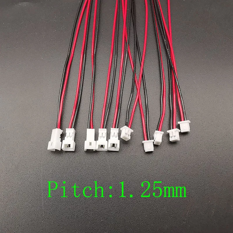 5/10 أزواج صغيرة مايكرو JST 1.25 مللي متر/PH 2.0 مللي متر/XH 2.54 مللي متر pas 2 دبابيس ذكر أنثى موصل avec كابيلز #3