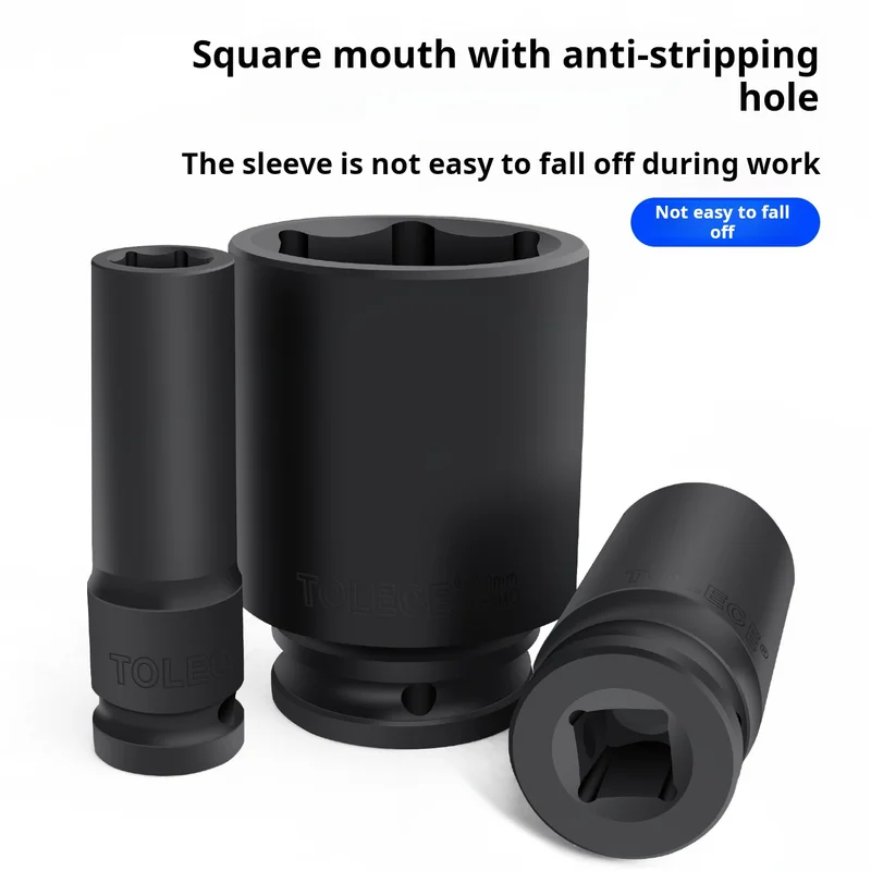 1/2 Inch Drive Deep Hex Impact Socket CR‑MO Steel Long Sleeve 8‑28mm for Air Gun Electric Impact Wrench Car Repair Tools