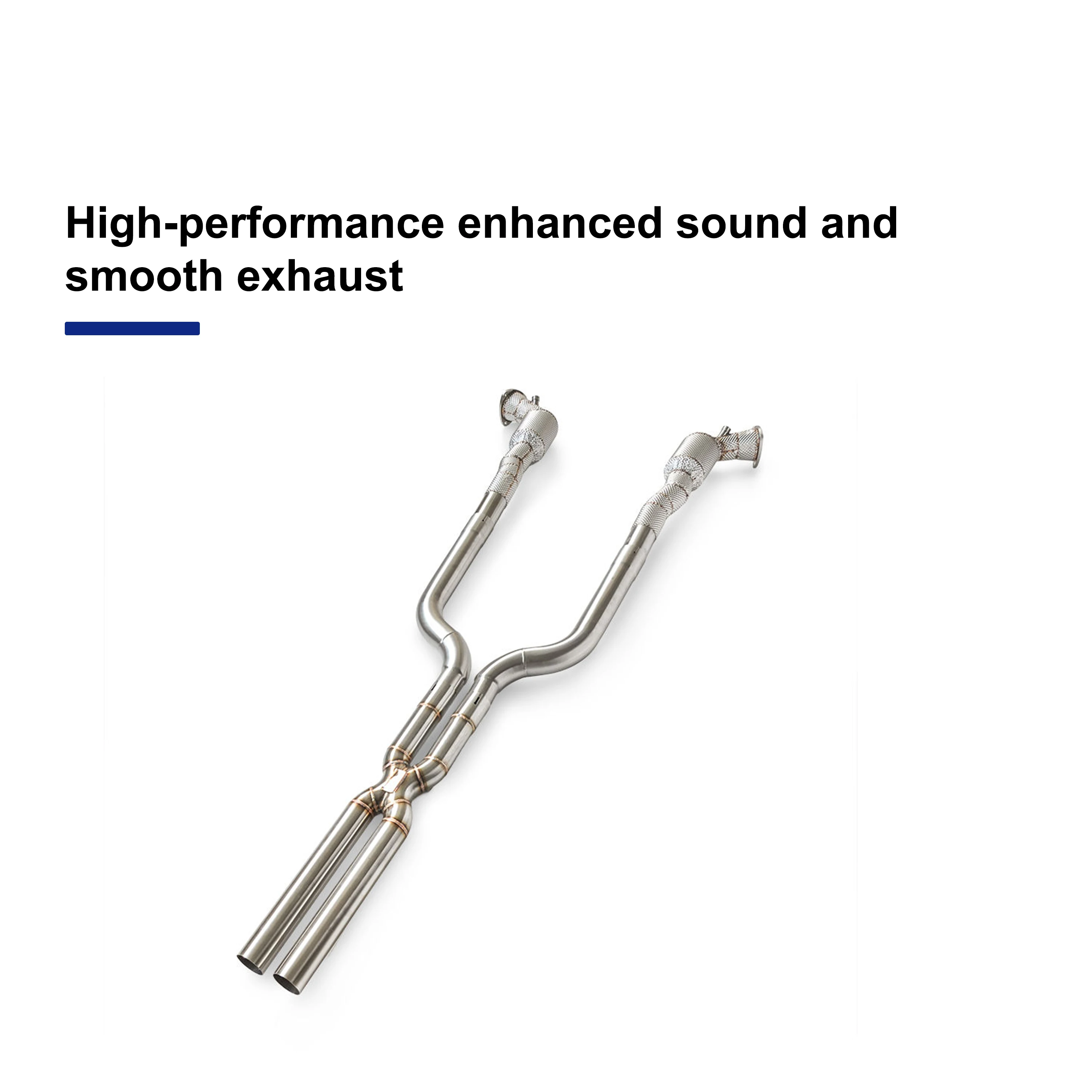 ACE Downpipe für Maserati Granturismo GT GTS 4.2L 4.7L X-Pipe Auspuffanlage SUS304 High-Flow Catless/Catted Headers Downpipe – Detail 9