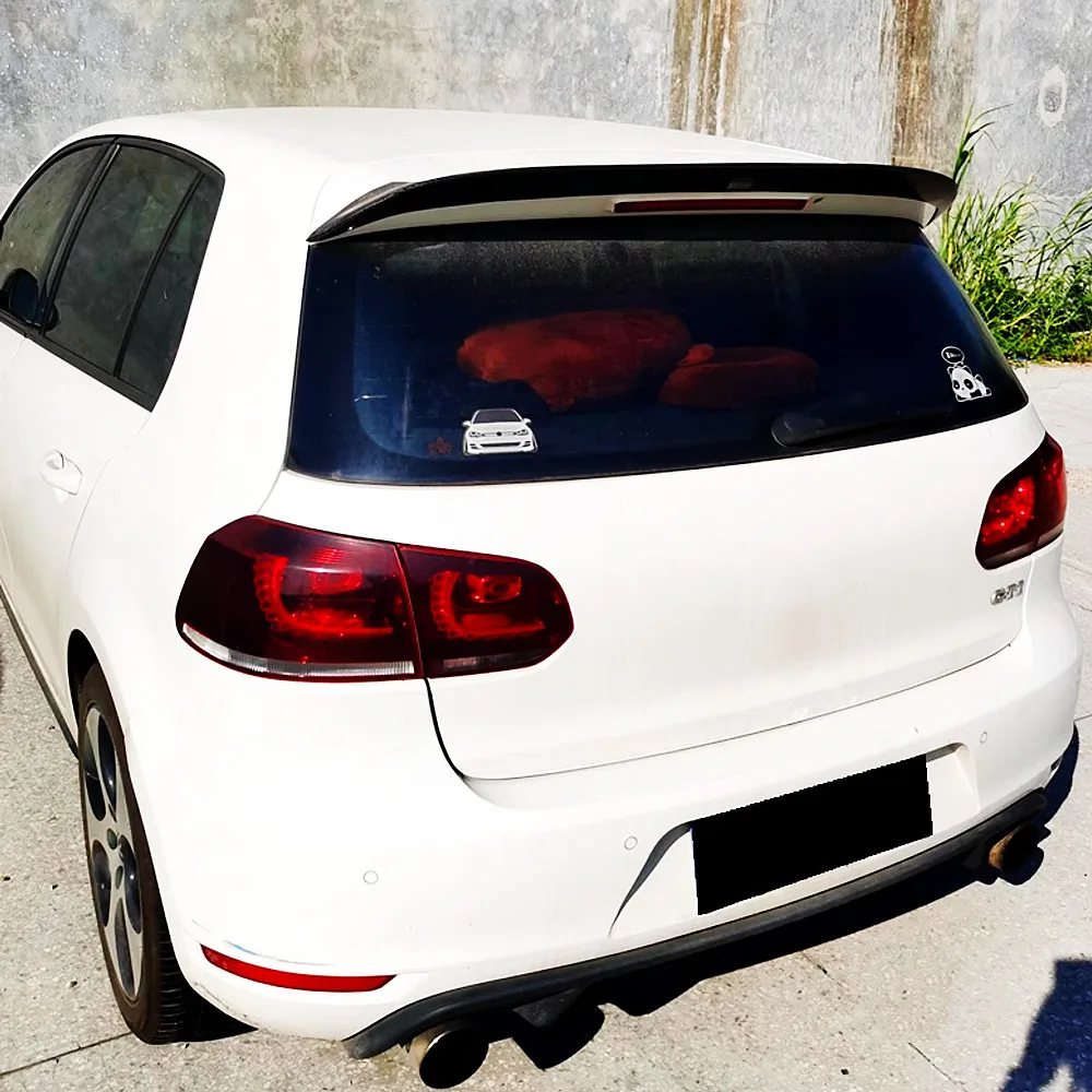 ل VW Volkswagen Golf 6 VI MK6 GTI R20 2010-2013 سقف خلفي غطاء صندوق السيارة أجنحة سبويلر سيارة أسود الكربون ضبط الملحقات جزء