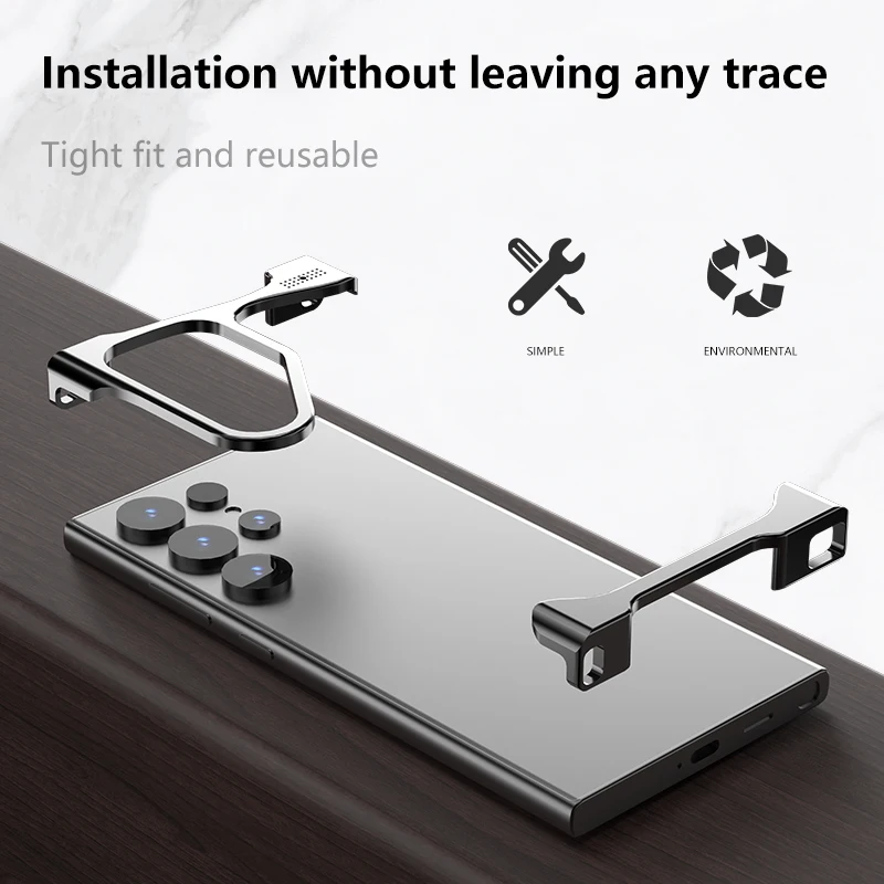 Fashion Irregular Aluminum Alloy Bumper Phone Case For Samsung Galaxy S25 S24 S23 Ultra Plus Aromatherapy Metal Protection Cove