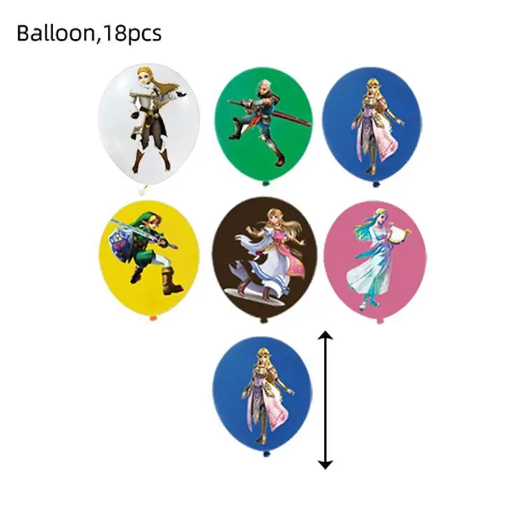 Abenteuer-Jungen Geburtstag Papier-Party-Deko Einweg-Tischgeschirr-Set Tischdecke Becher Ballon Kuchen Babyparty Zeldaa Jungen-Party-Zubehör – Detail 10