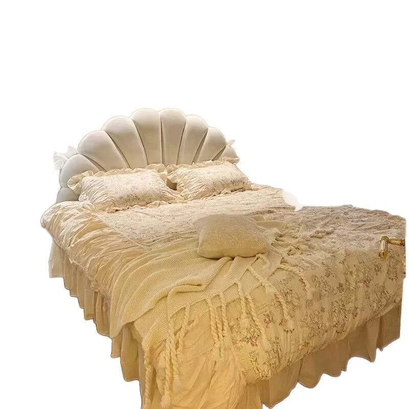 

Technology fabric bed modern minimalist soft bag bedroom light luxury rice