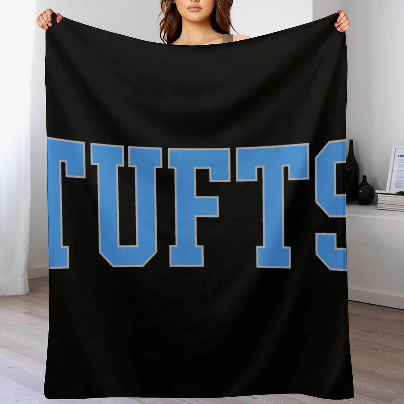 

tufts - college font Throw Blanket Stylish Warm Blanket for Living Room Bedroom