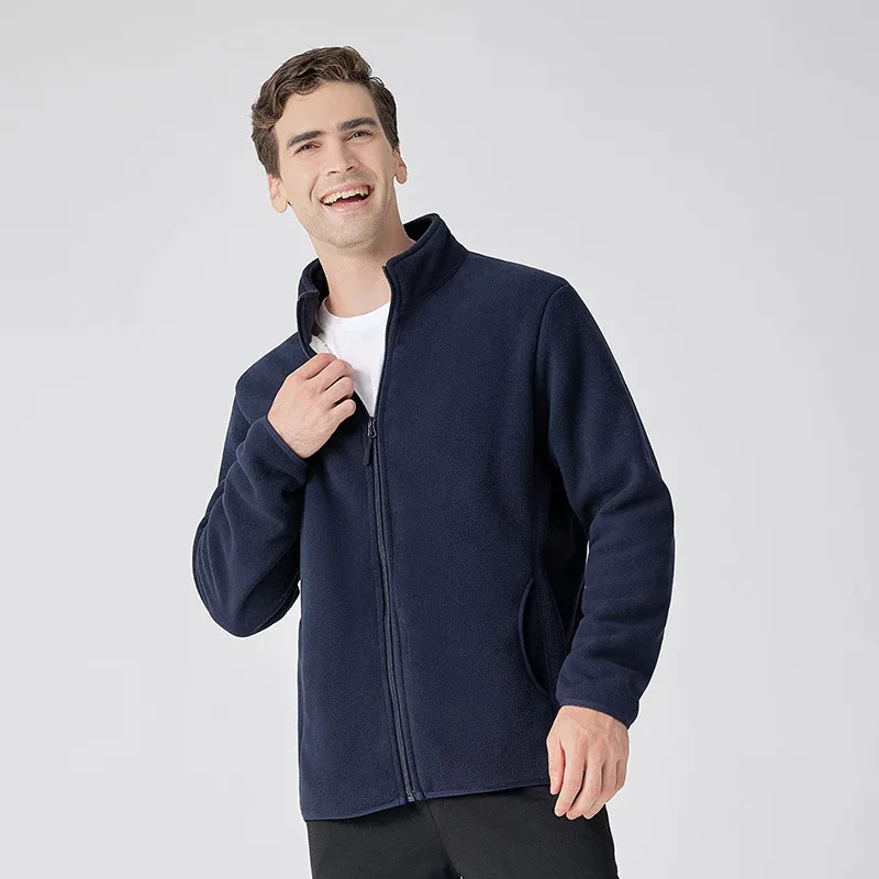 

Men's Fleece Jacket Double-Sided Windbreaker Thickened Comfortable Warm Fleece Coat Trendy Outerwear