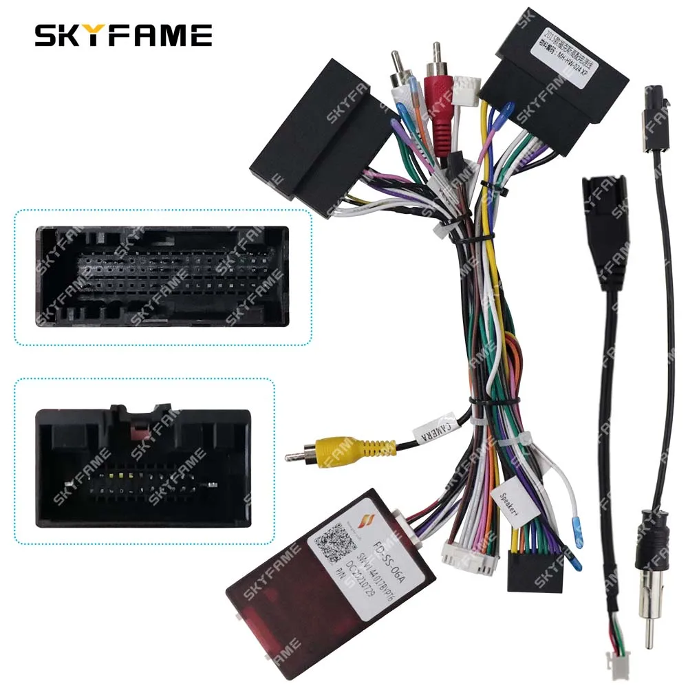 

SKYFAME Car Wiring Harness Adapter Canbus Box Android Radio Power Cable For Ford Edge Taurus F-150 Everest Ranger FD-SS-06A