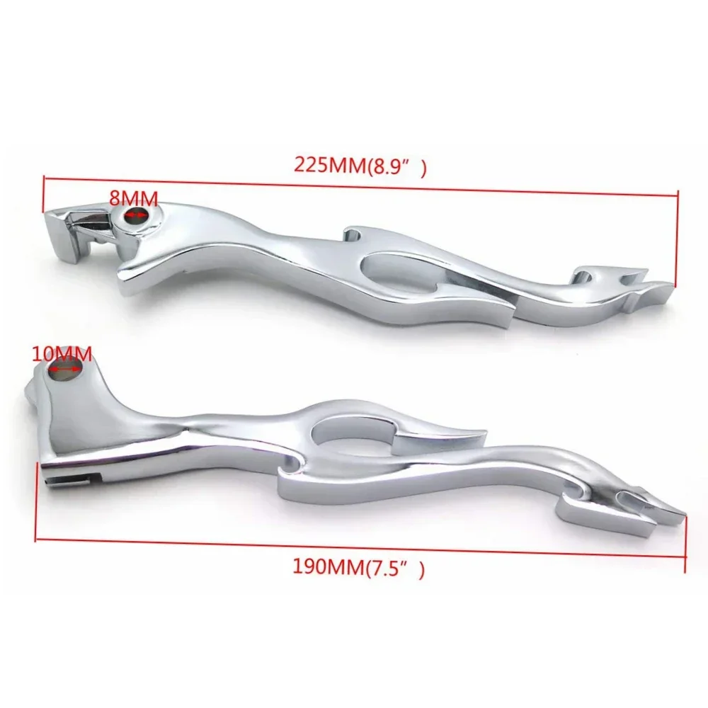 Motorcycle Accessories Brake Clutch Flame Hand Lever Fit For Honda Shadow 600/1100 1997-2010，2010-2013 Honda VT1300 Chrome
