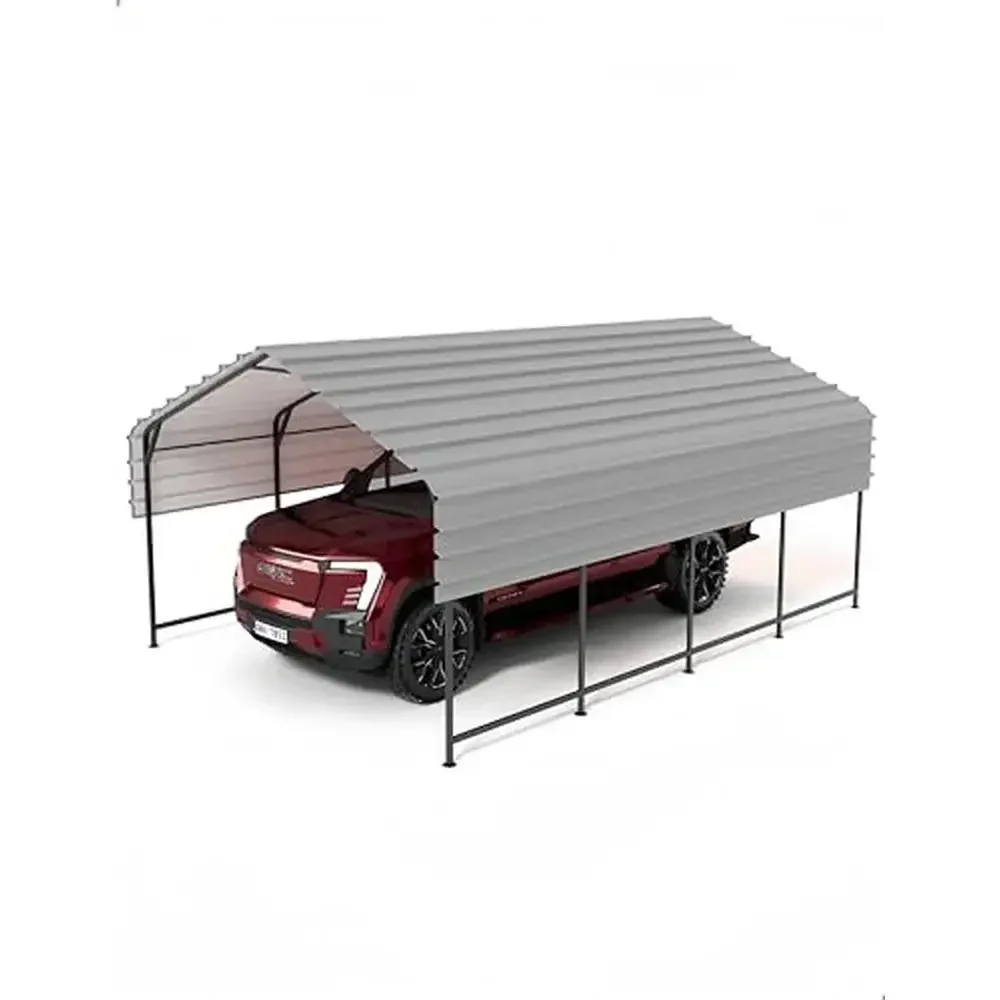 

Heavy-Duty 13x21 Metal Carport Kit Extended Side Canopy Sturdy Garage Poles Support Snow-Resistant Wind-Resistant Canopy{lng