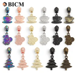 10Pcs Chrismas Zipper Pulls Zipper Slider For 5# Nylon Zipper Bag Purse Pocket Zip Slider Puller DIY Garment Sewing Accessories
