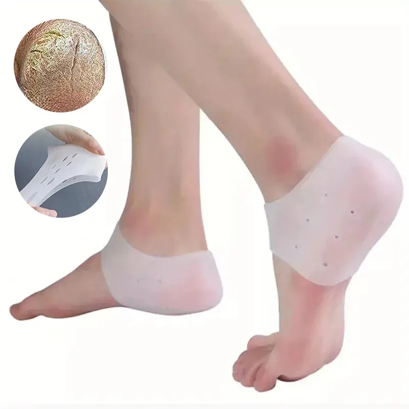 

Silicone Heel Protector Protective Sleeve Heel Spur Pads For Relief Plantar Fasciitis Heel Pain Reduce Pressure On Heel 1 Pair