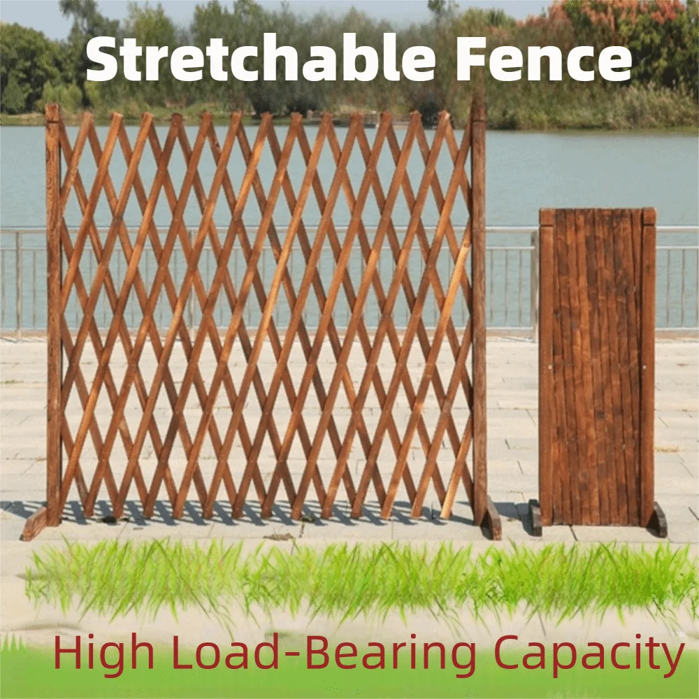Stretchable Wooden Fence 50/70cm Durable/odorless Home Garden Fence Usable Multi-layer Paint Spray Extended Trellis Fence Garden