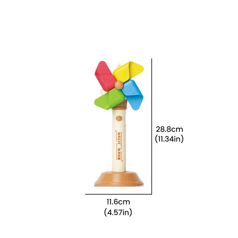 Macchina per bolle di mulino a vento portatile Macchina automatica per bolle che soffia 360 ruotano bastoncini di bolle con giocattoli magici all'aperto leggeri per bambini