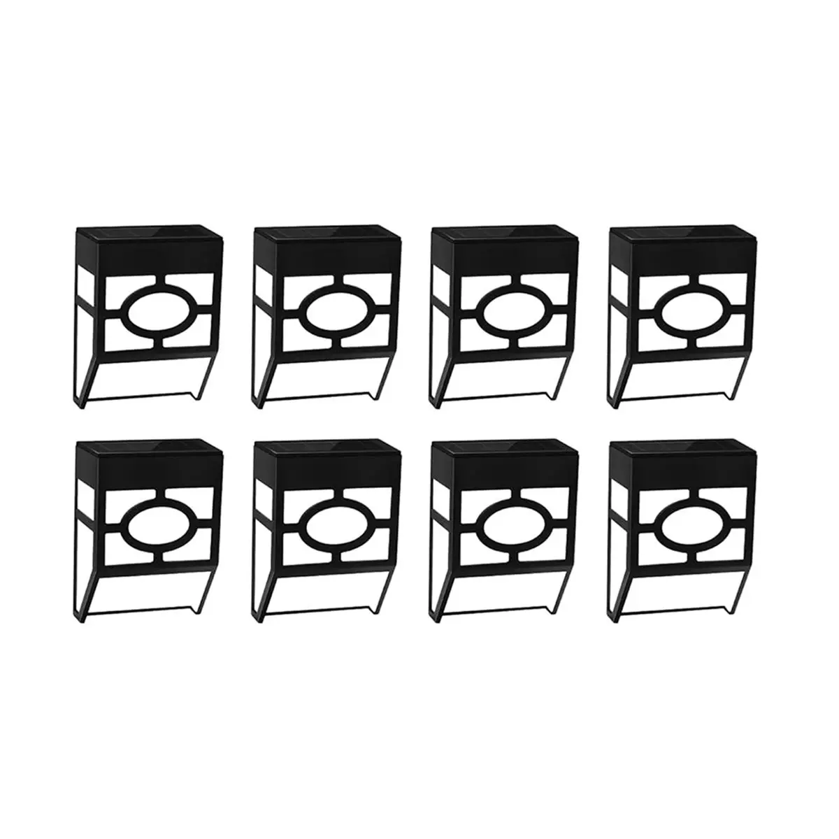 AA19 8pcs Solar Powered Wall Mount LED Light Outdoor Garden Path Landscape Yard Lamp, New and High Quality