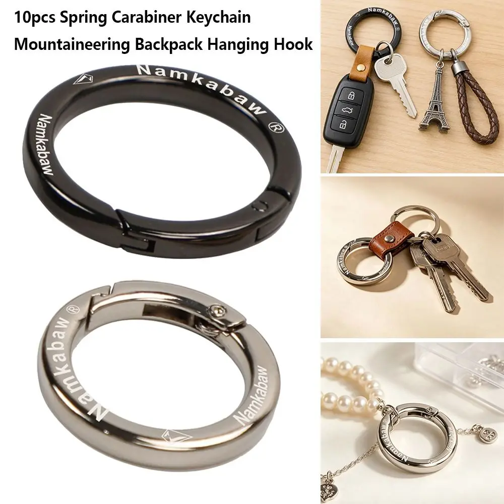 4pcs New Zinc Alloy Key Ring Lobster Clasp Black&Silver 25/28/35/41mm Key Hook Detachable Keyring Dog Chain