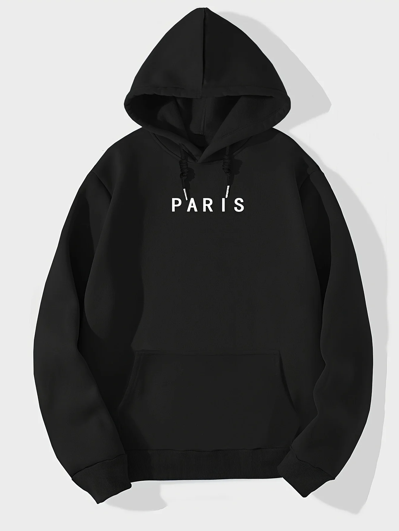 Simple Fashion Letter Print Men Hooded Sweatshirt Autumn and Winter Daily Outdoor Sports Loose Fitness Leisure Warm Street Style