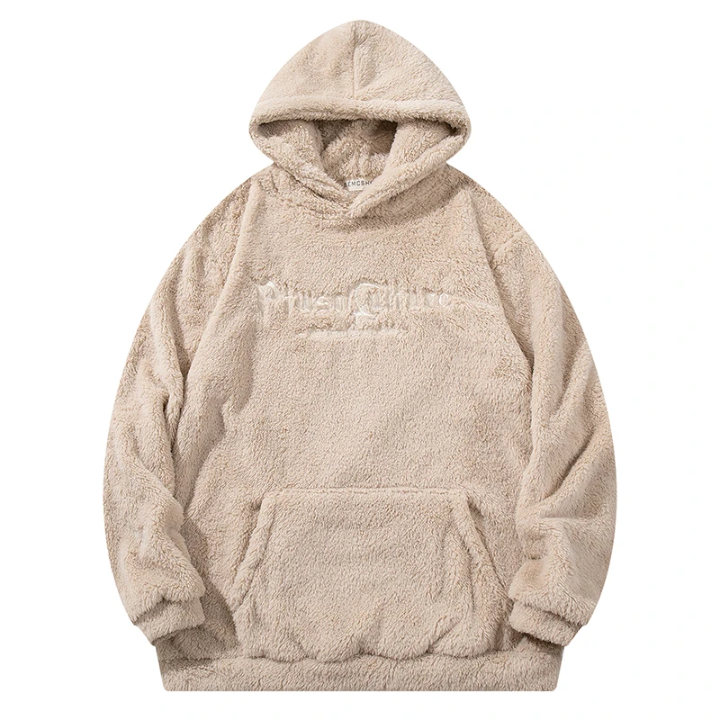 

Зимняя теплая плюшевая толстовка с капюшоном, мужской пушистый пуловер из шерпа большого размера, толстая толстовка с капюшоном, повседневная мягкая флисовая уличная куртка 2025 г.