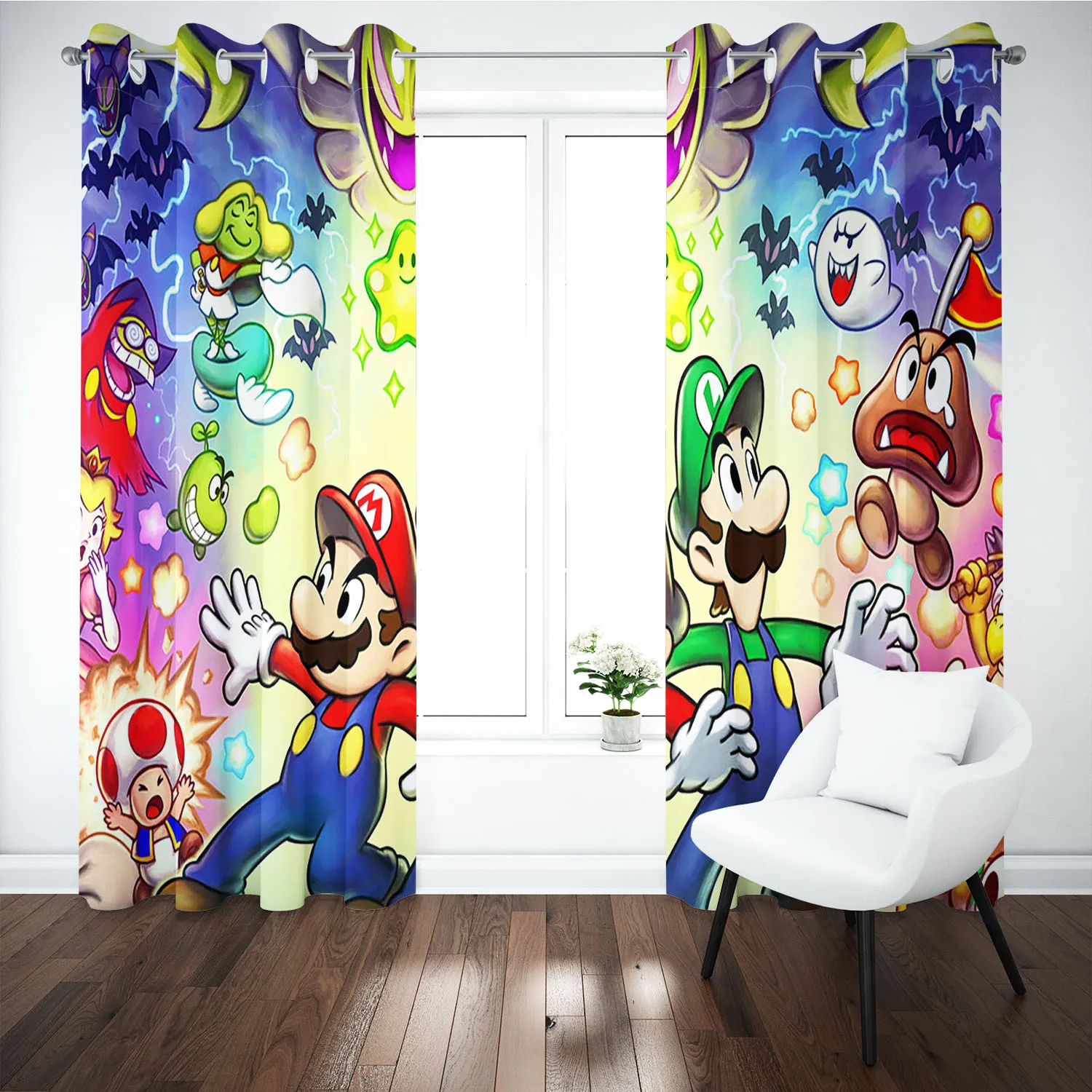 Cartoon Curtain Partition 100%Polyester Shade Bedroom Decorations Room Curtains Home Multiple Size Window Hangings