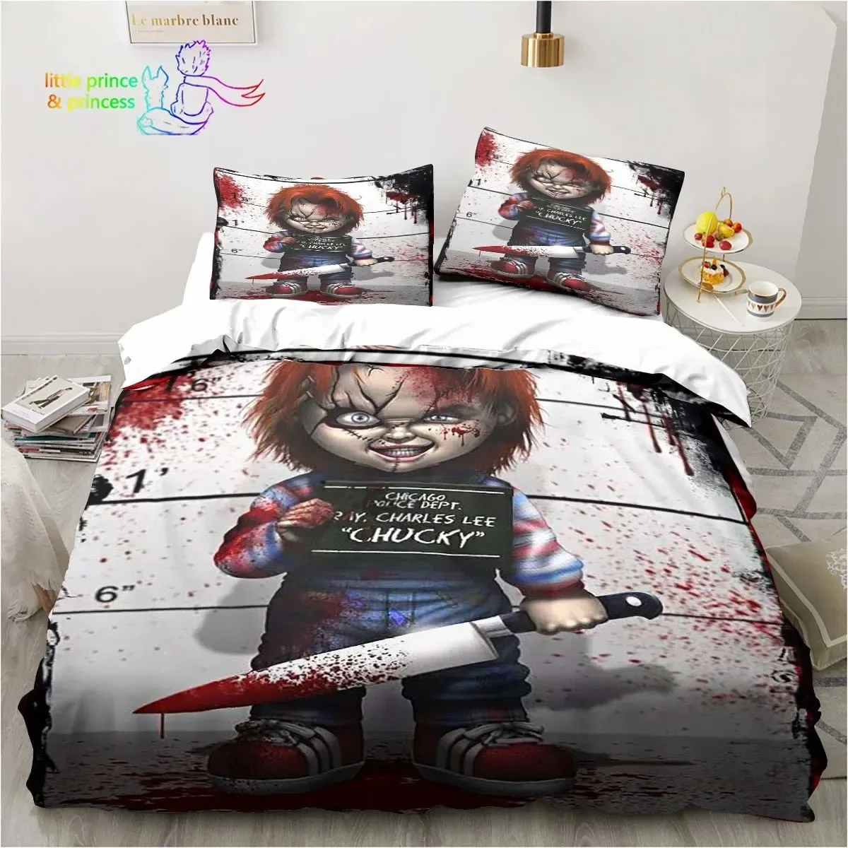 Horror Movie Chucky Supplies Set Duvet Cover Set Bedding Sets For Adults Bed With Pillowcases No Filling Luxury Birthday Gifts