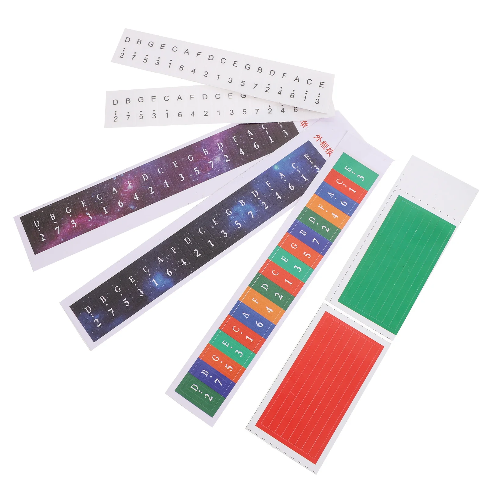 

5 Sets Thumb Piano Note Stickers Lightweight Durable Keyboard Decals Beginner Learning Training Removable Instrument Accessories