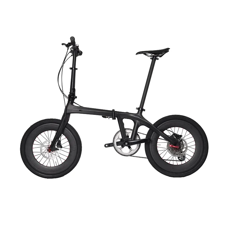 

Dengfu FULL Carbon Fiber Folding Bike Black Road Bike Carbon