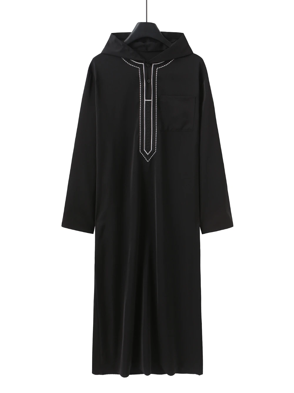 Muslim Hooded Robe Exclusive 2 Colors Men's Shirt Elegant Handsome Fashionable Casual Youth Embroidery Party Formal Gown