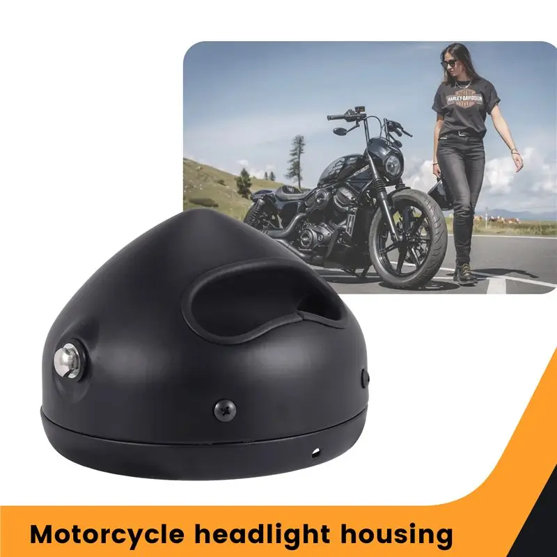 A54K-5-3/4 Inch 5.75 Inch Motorcycle Headlights Housing Bucket For Motorcycle Accessories Black