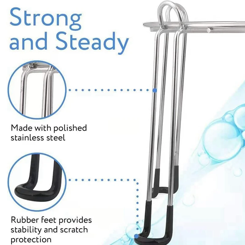 Water Filter Stainless Steel Stand Tall Countertop Stand Tall Water Filter Stand Non-Slip Stainless Steel Stand