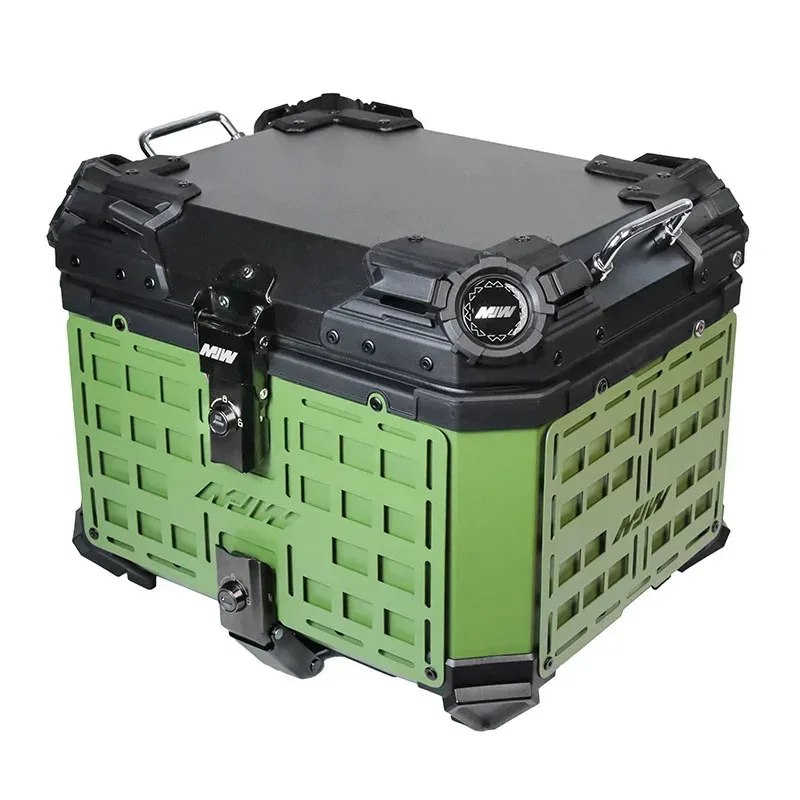 

Factory Hot Selling NEW 45L Motorcycle Rear Lage Trunk Storage Top Case Tool Box Topcase Toolbox Tail Travel Topbox Aluminum Wat