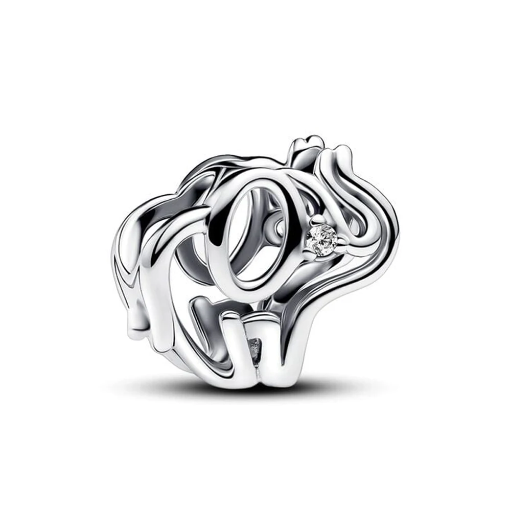 

2024 New Openwork Elephant Charm Fit Original Pandora Bracelet DIY Women Jewelry Gift Cute Single-line Animal Beads