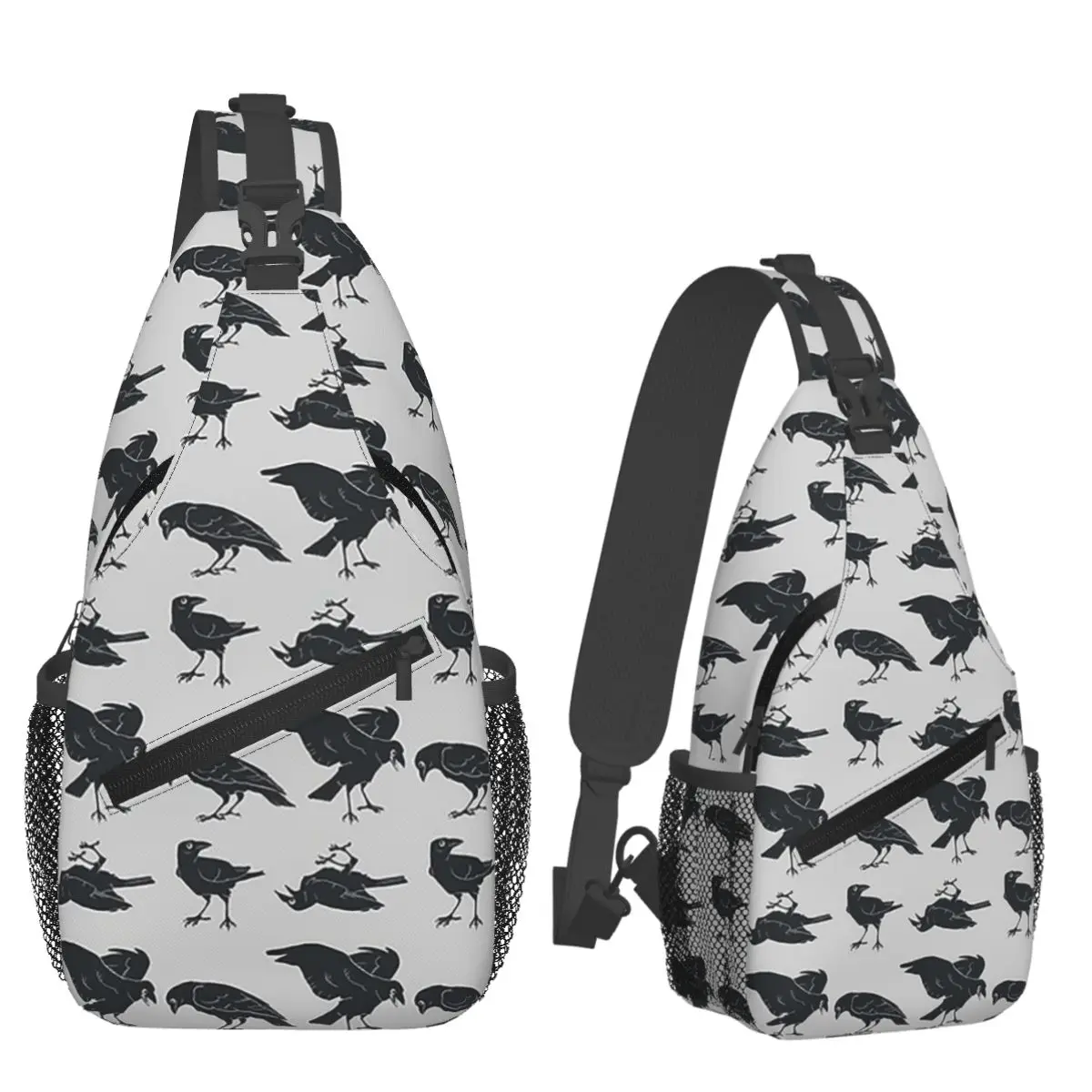 

Murder Of Crows Chest Bag Men Sling Crossbody Backpack Chest Bag Traveling Hiking Daypack Shoulder Bag